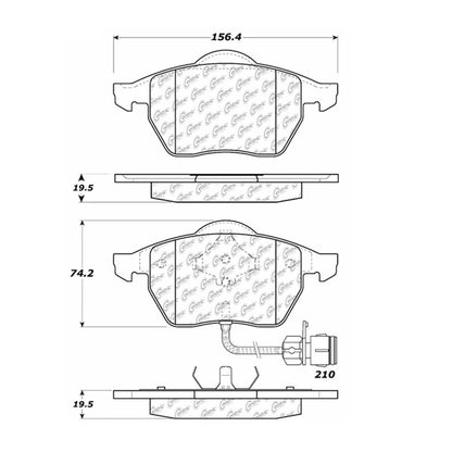 Centric Parts Disc Brake Pad Set with High Performance Shims for Passenger Cars and Light Duty Trucks 300.05550