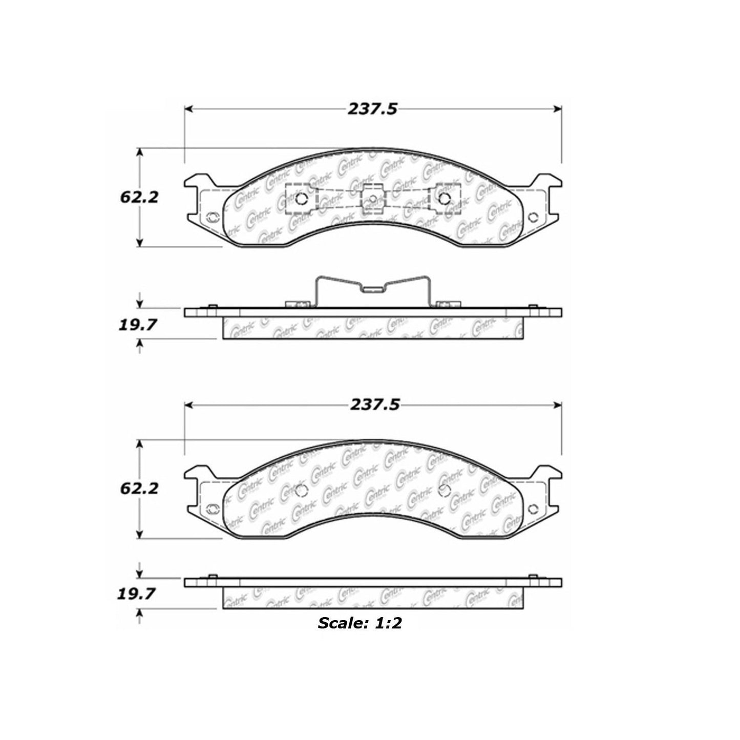 Stoptech Centric Centric Premium Brake Pads 300.05570