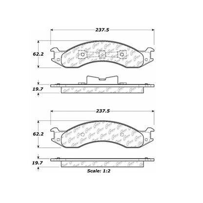 Stoptech Centric Centric Premium Brake Pads 300.05570