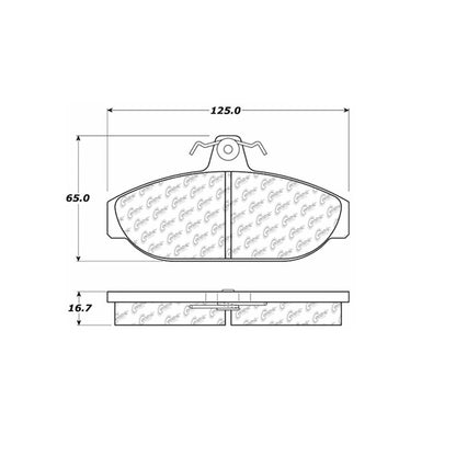 Centric Parts Disc Brake Pad Set Premium Semi-Metallic with Shims and Hardware for Volvo 740 1991-1985 745 1985 760 1990-1983 780 1990-1987 300.05650