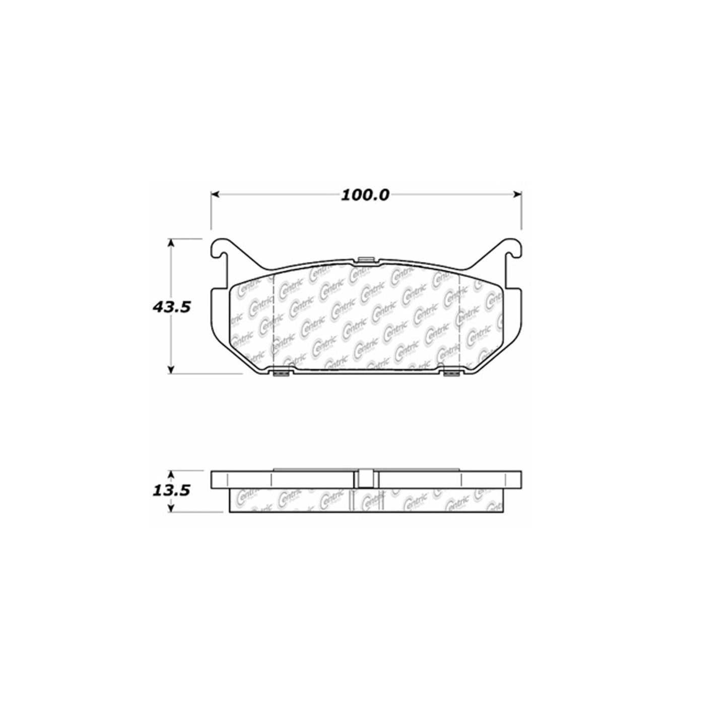 Centric Parts Disc Brake Pad Set Premium Semi-Metallic with Shims and Hardware for 1993-1997 Ford Probe 1993-2002 Mazda 626 1993-1997 MX-6 300.05840
