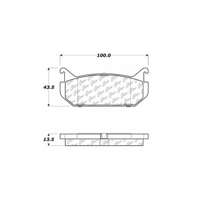 Centric Parts Disc Brake Pad Set Premium Semi-Metallic with Shims and Hardware for 1993-1997 Ford Probe 1993-2002 Mazda 626 1993-1997 MX-6 300.05840