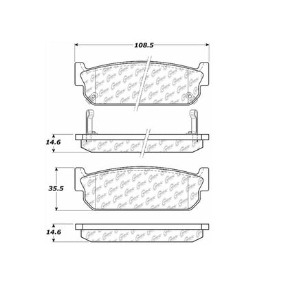 Centric Parts Disc Brake Pad Set Premium Semi-Metallic with Shims and Hardware 300.05880