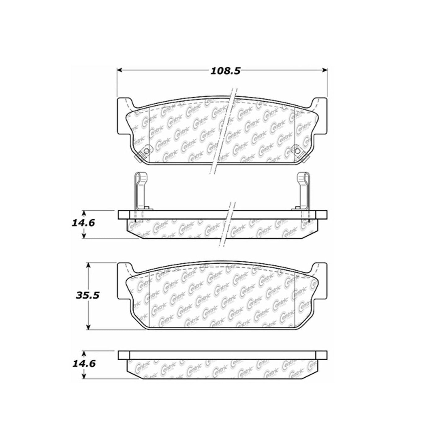 Stoptech Centric Centric Premium Brake Pads 300.05880