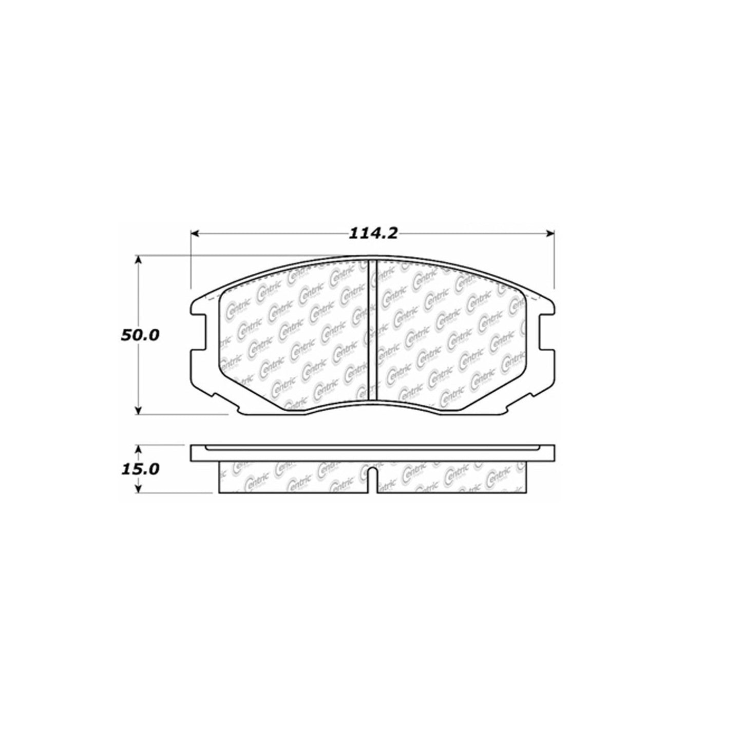 Centric Parts Disc Brake Pad Set Premium Semi-Metallic with Shims for 1991-1996 Dodge Colt Eagle Summit Vista Mitsubishi Mirage Plymouth Colt 300.06020