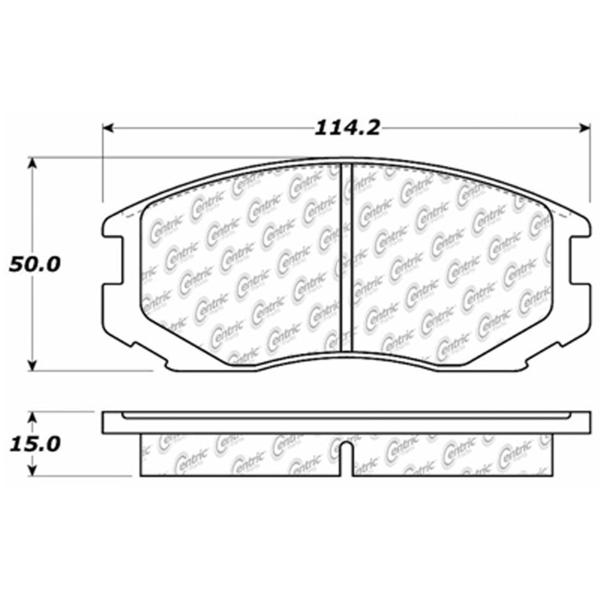 Centric Parts Disc Brake Pad Set Premium Semi-Metallic with Shims for 1991-1996 Dodge Colt Eagle Summit Vista Mitsubishi Mirage Plymouth Colt 300.06020