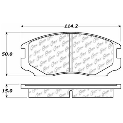 Centric Parts Disc Brake Pad Set Premium Semi-Metallic with Shims for 1991-1996 Dodge Colt Eagle Summit Vista Mitsubishi Mirage Plymouth Colt 300.06020