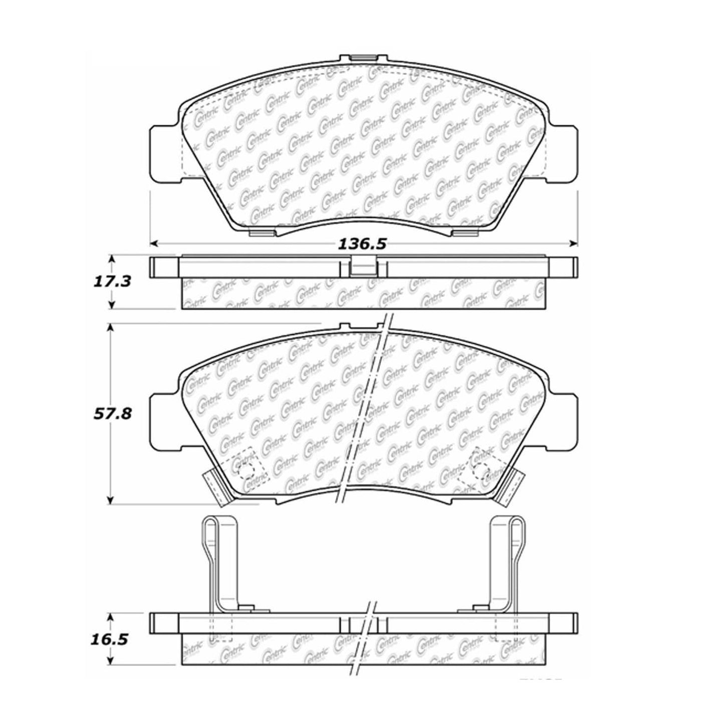 Stoptech Centric Centric Premium Brake Pads 300.06210