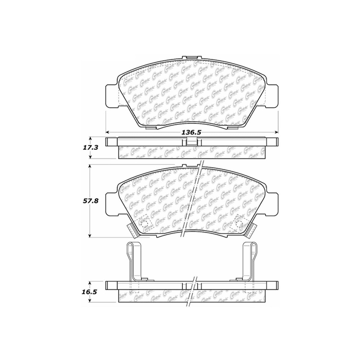 Stoptech Centric Centric Premium Brake Pads 300.06210