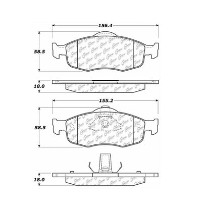 Stoptech Centric Centric Premium Brake Pads 300.06480