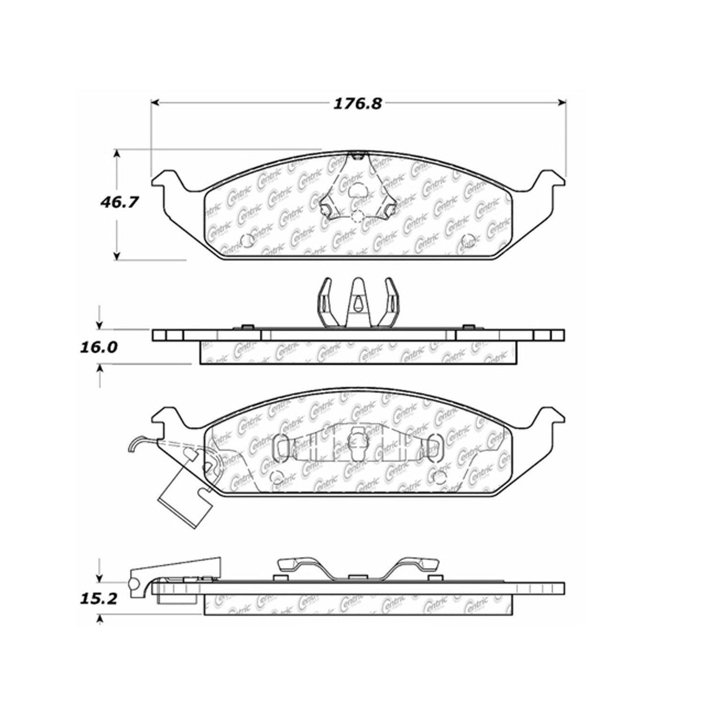 Stoptech Centric Centric Premium Brake Pads 300.06500