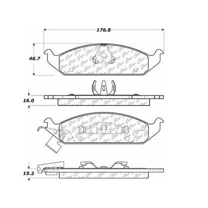 Stoptech Centric Centric Premium Brake Pads 300.06500