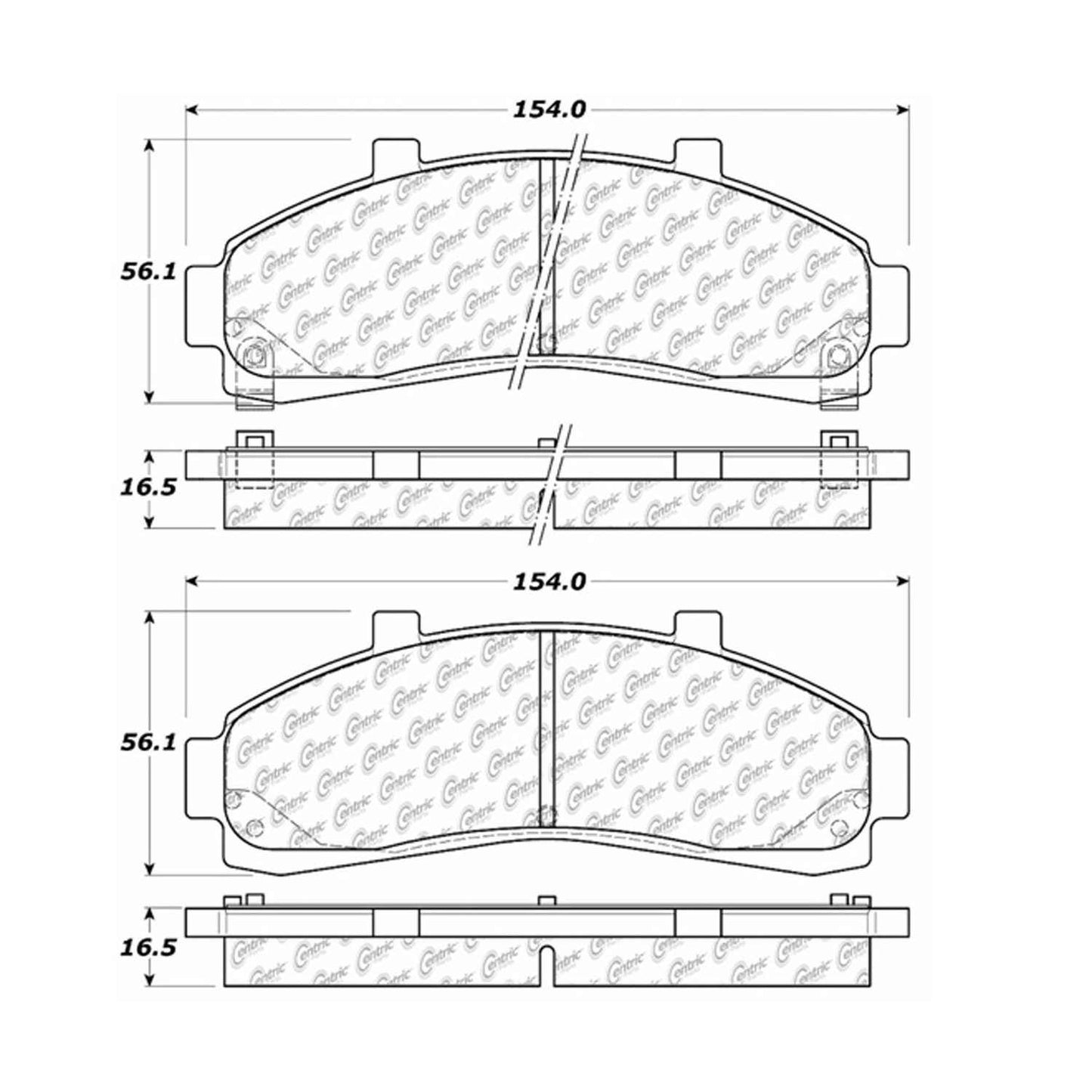 Stoptech Centric 95-02 Ford Ranger 2WD 4WD Front Centric Premium Brake Pads 300.06520