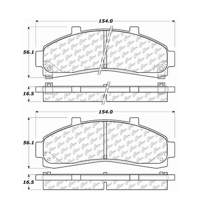 Stoptech Centric 95-02 Ford Ranger 2WD 4WD Front Centric Premium Brake Pads 300.06520