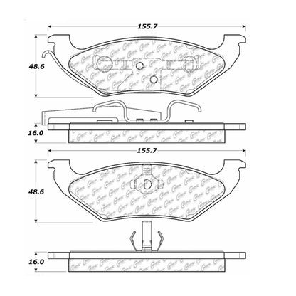 Stoptech Centric Centric Premium Brake Pads 300.06620