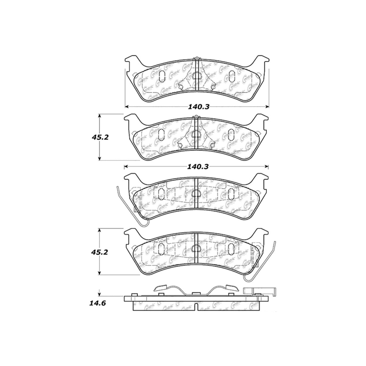 Centric Parts Disc Brake Pad Set 300.06640