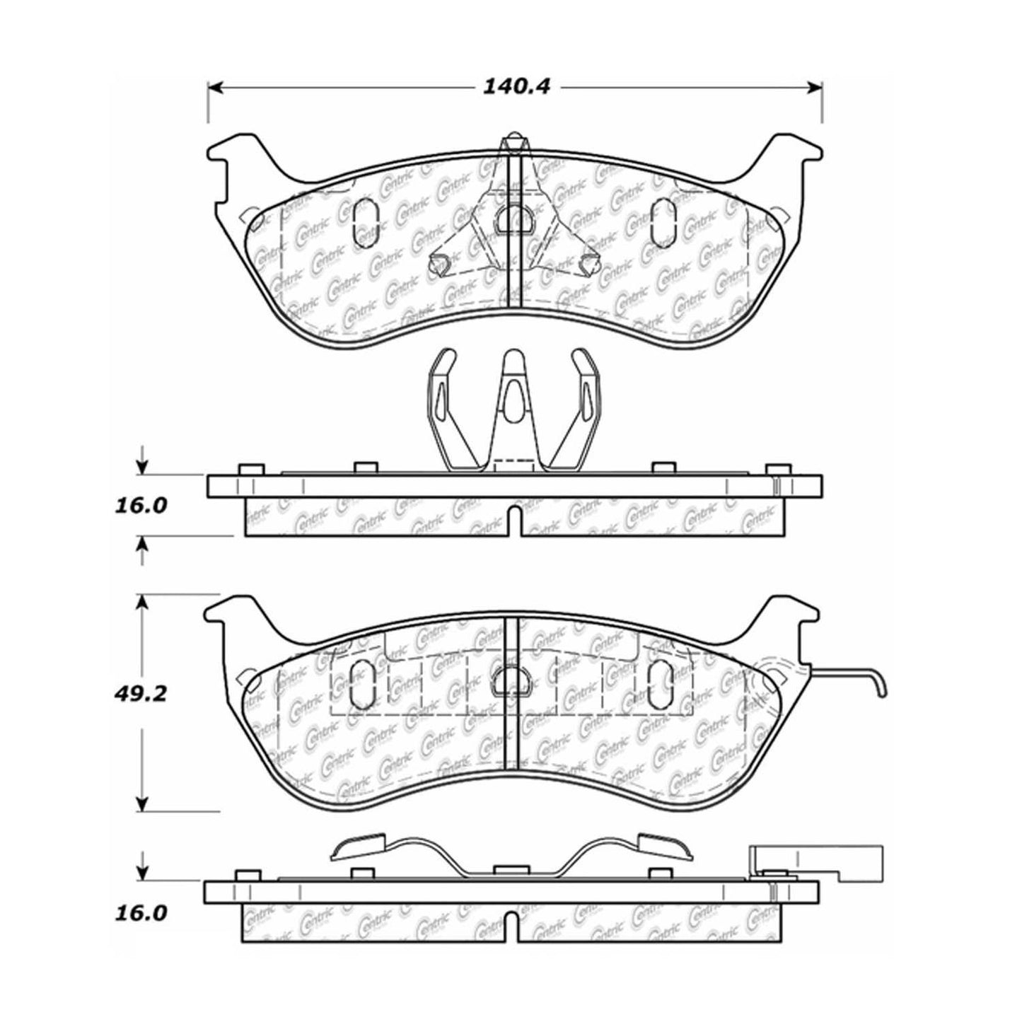 Stoptech Centric Centric Premium Brake Pads 300.06740