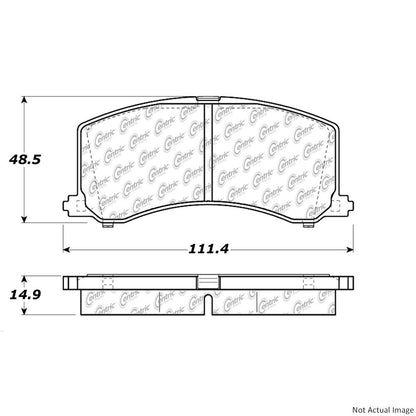 Centric Parts Disc Brake Pad Set Premium Semi-Metallic with Shims for 1995-2002 Suzuki Esteem 300.06770