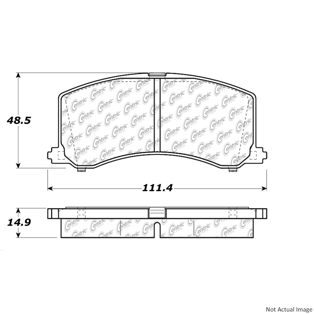 Centric Parts Disc Brake Pad Set Premium Semi-Metallic with Shims for 1995-2002 Suzuki Esteem 300.06770