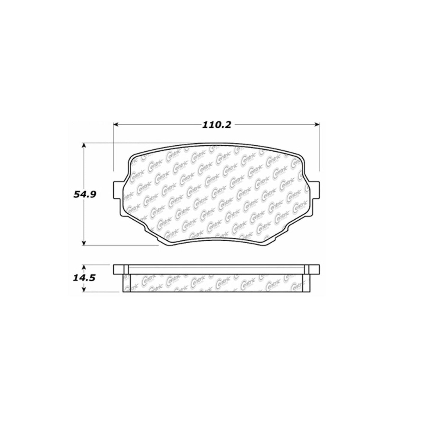 Stoptech Centric Centric Premium Brake Pads 300.06800