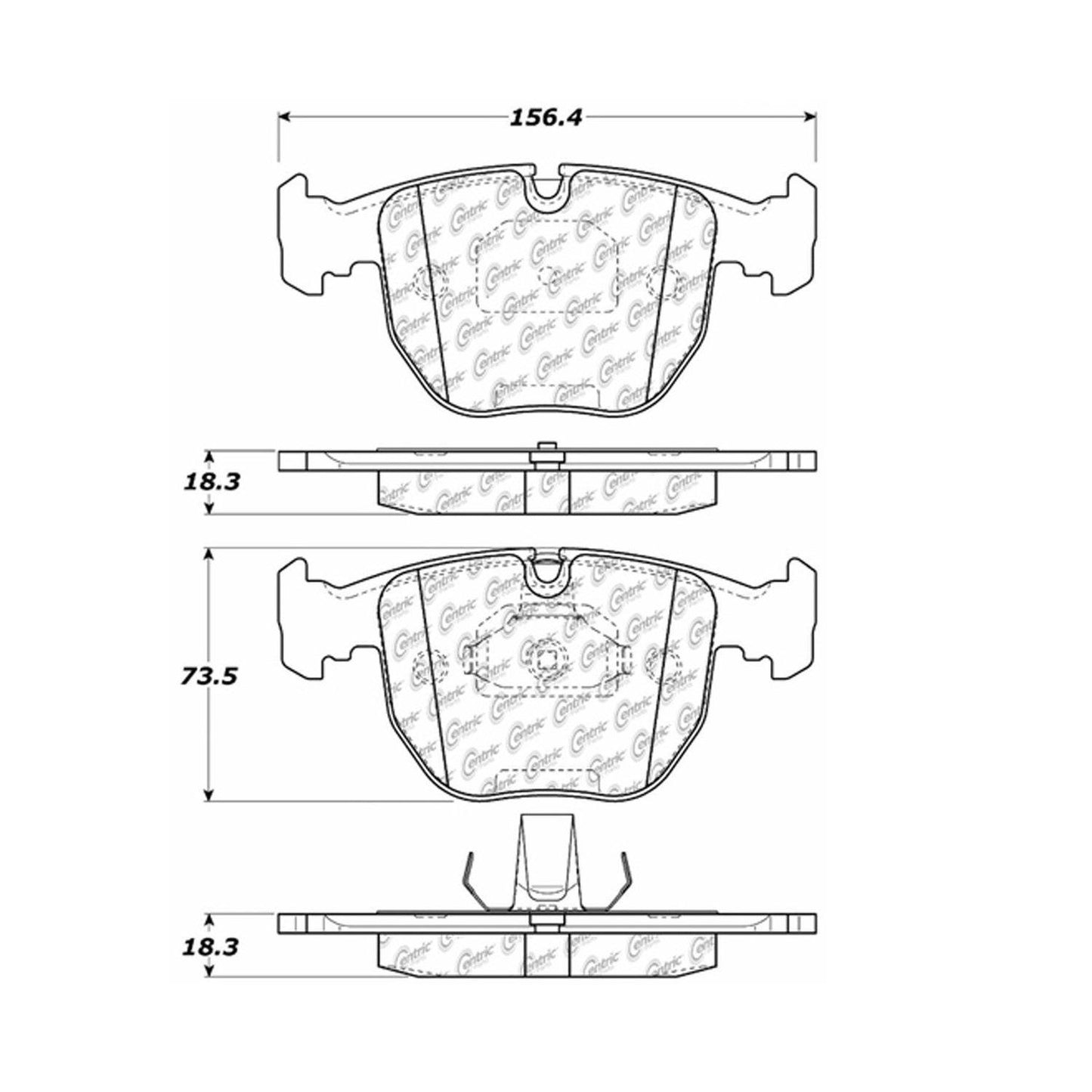Stoptech Centric Centric Premium Brake Pads 300.06810