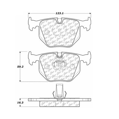Centric Parts Disc Brake Pad Set Premium Semi-Metallic with Shims for 2001-2006 BMW 3 Series 300.06830