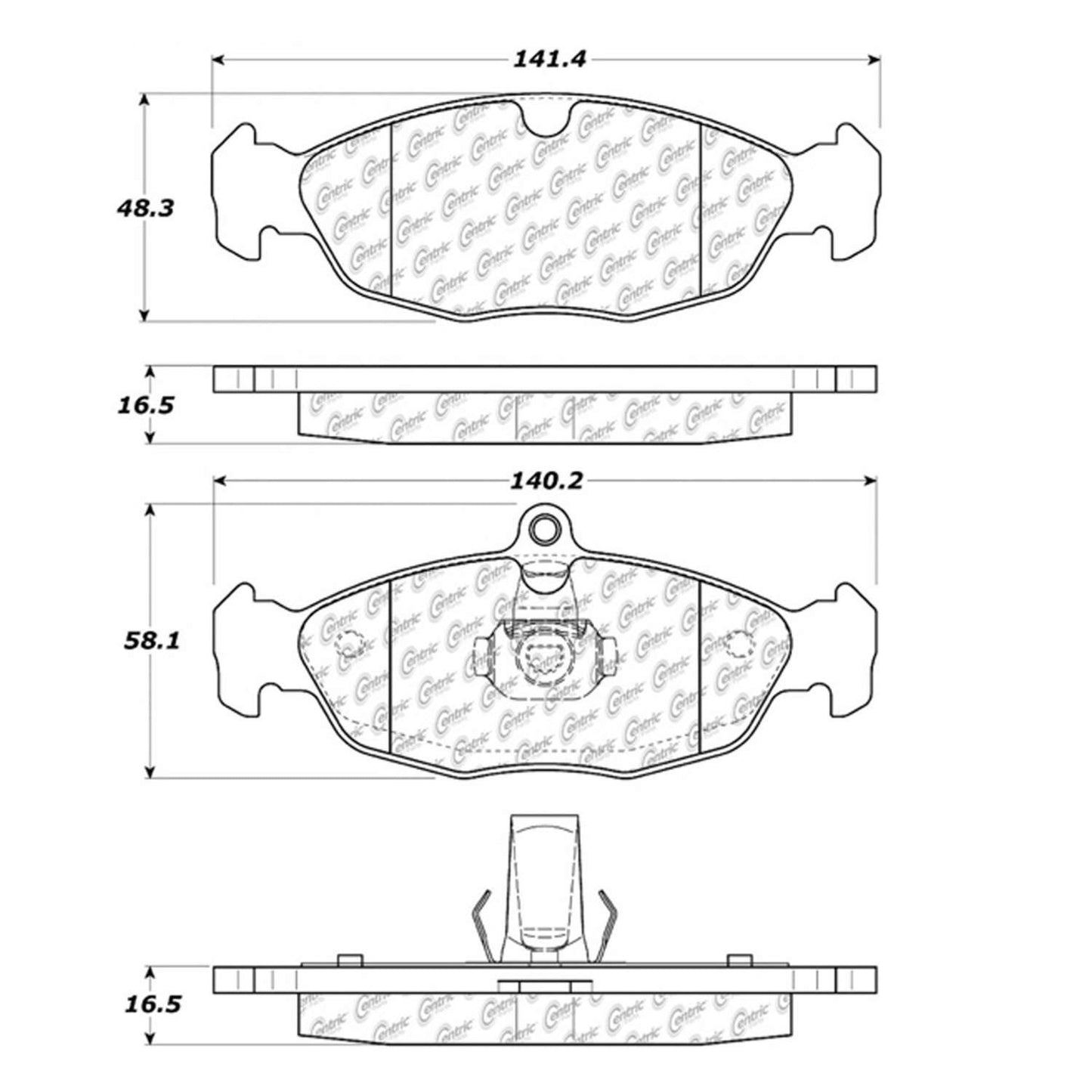 Stoptech Centric Centric Premium Brake Pads 300.06881