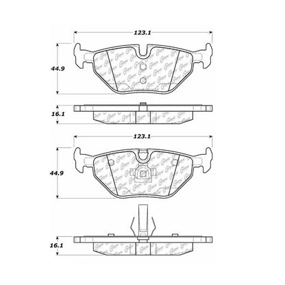 Centric Parts Disc Brake Pad Set Premium Ceramic with High Performance Shims 300.06920