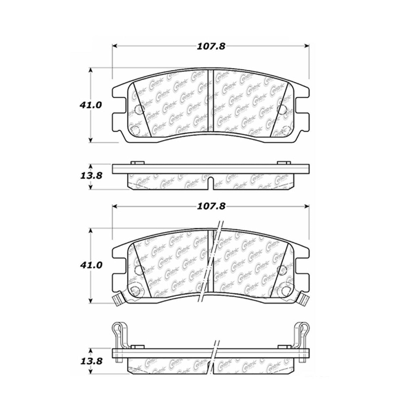Centric Parts Disc Brake Pad Set 300.06980