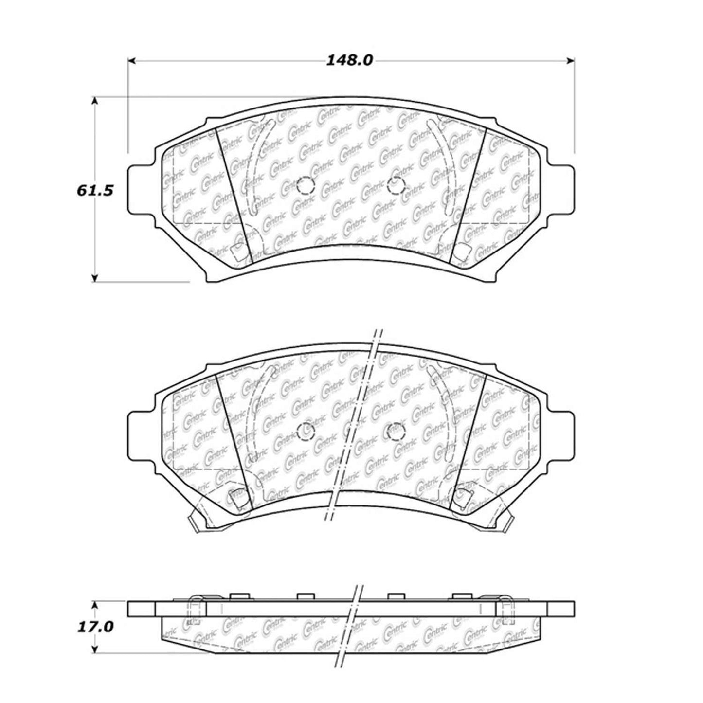 Stoptech Centric 99-04 Chevrolet Impala / 05 Impala SS Front Centric Premium Brake Pads 300.06990