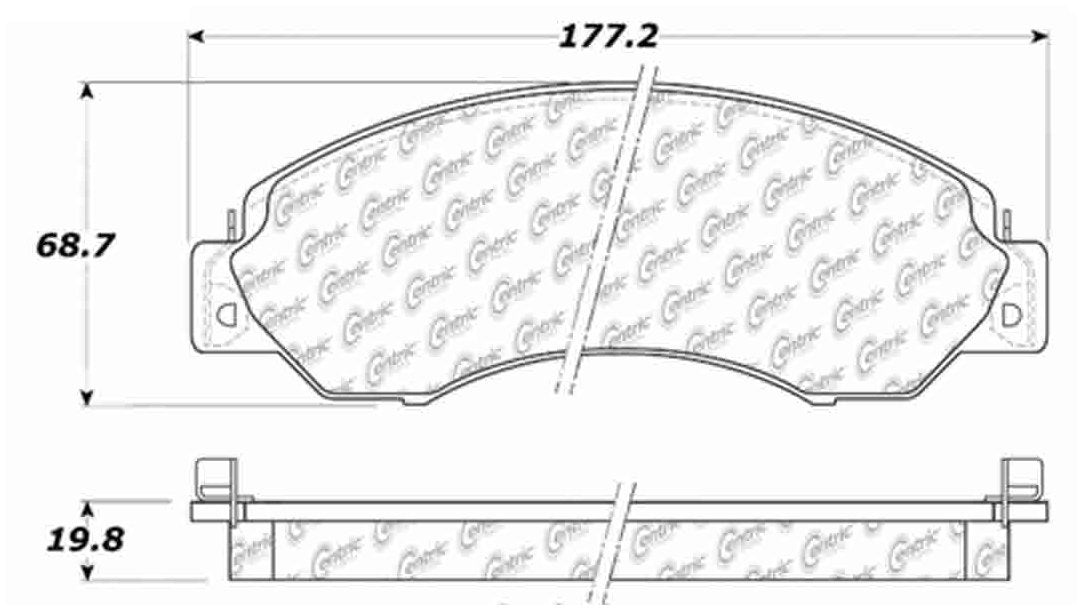Centric Parts Disc Brake Pad Set Premium Semi-Metallic with Shims and Hardware for 1994-2010 300.07010