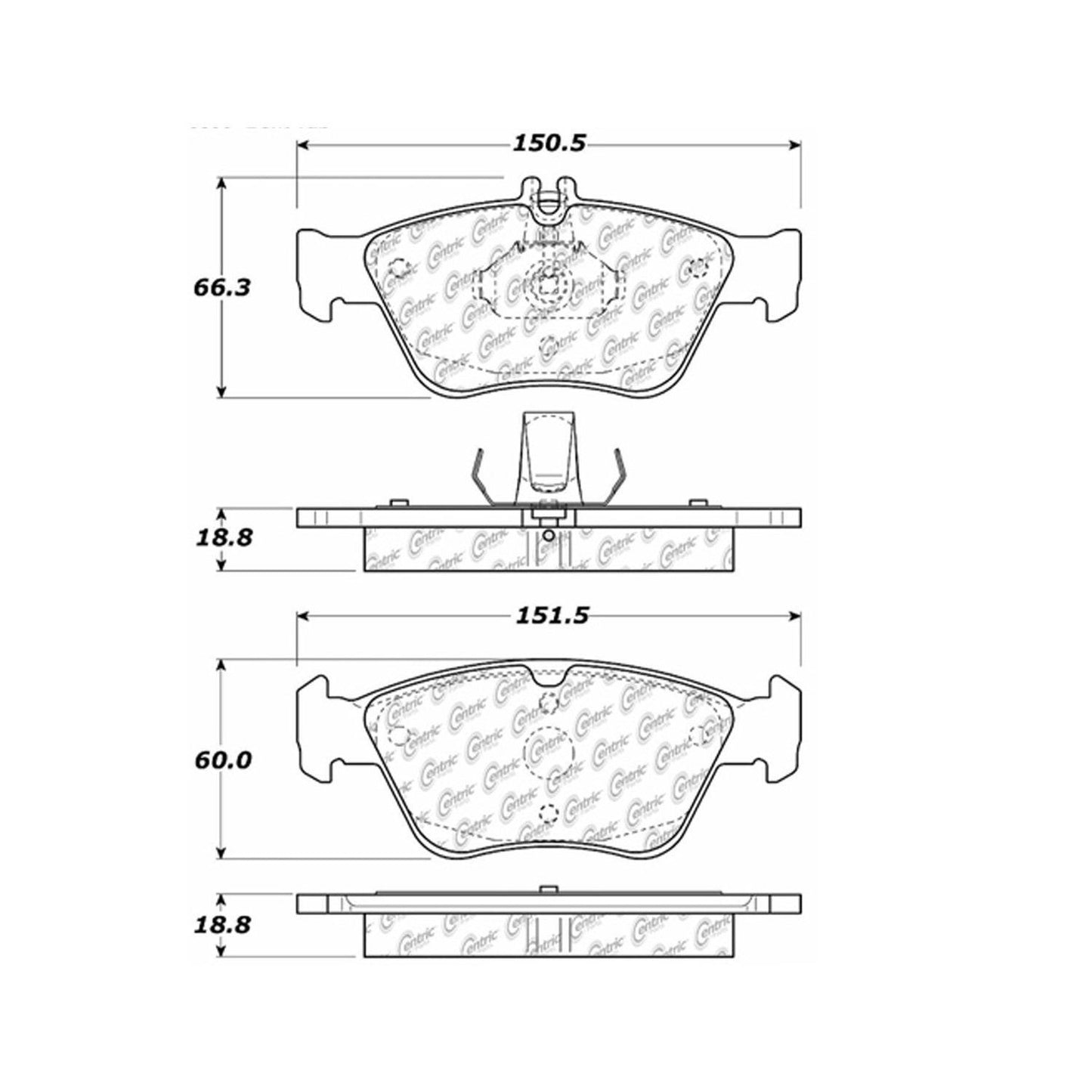 Stoptech Centric Centric Premium Brake Pads 300.07100