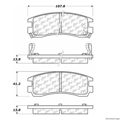 Centric Parts Premium Semi-Metallic Brake Pads with Shims and Hardware 300.07140