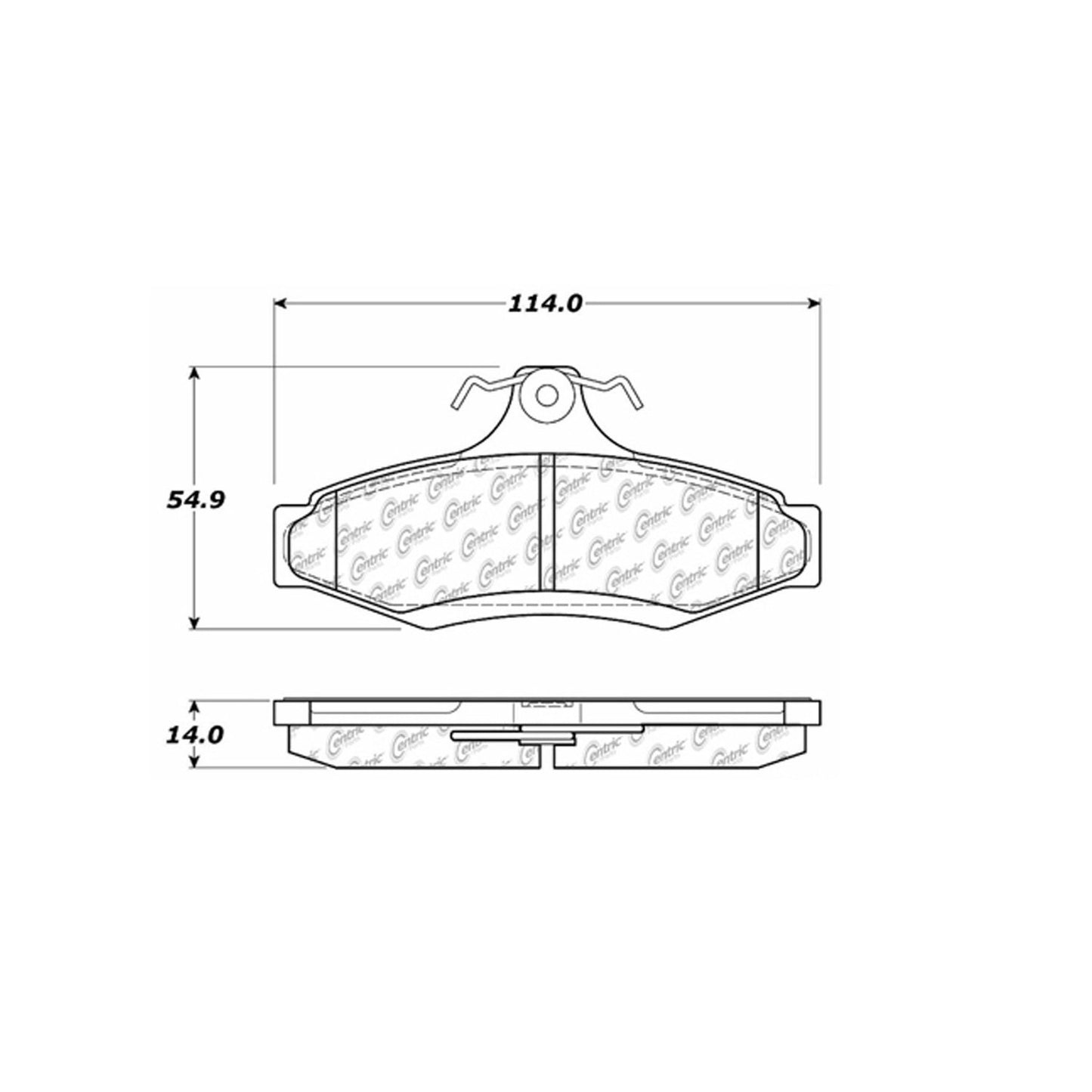 Centric Parts Disc Brake Pad Set Premium Semi-Metallic with Shims for 1999-2002 Daewoo Leganza Nubira Mitsubishi Diamante 300.07240