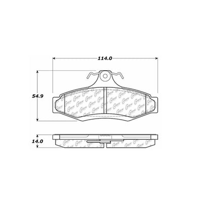 Centric Parts Disc Brake Pad Set Premium Semi-Metallic with Shims for 1999-2002 Daewoo Leganza Nubira Mitsubishi Diamante 300.07240