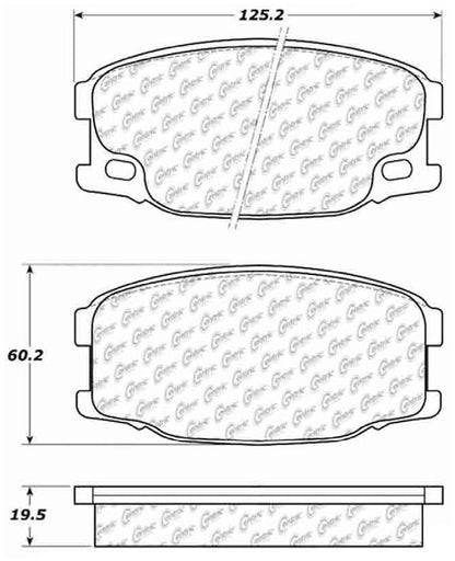 Stoptech Centric Premium Semi-Metallic Brake Pads w/Shims - Front/Rear 300.07340