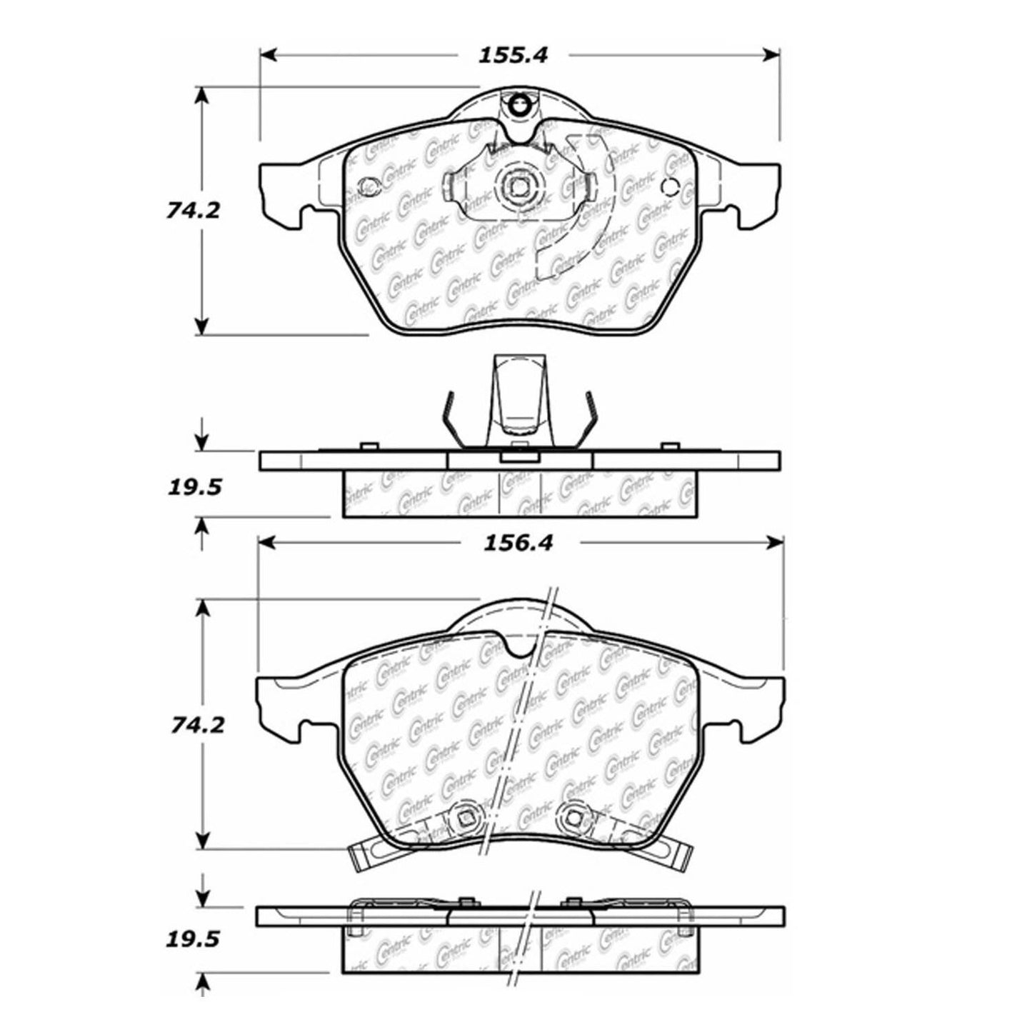 Stoptech Centric Centric Premium Brake Pads 300.07360