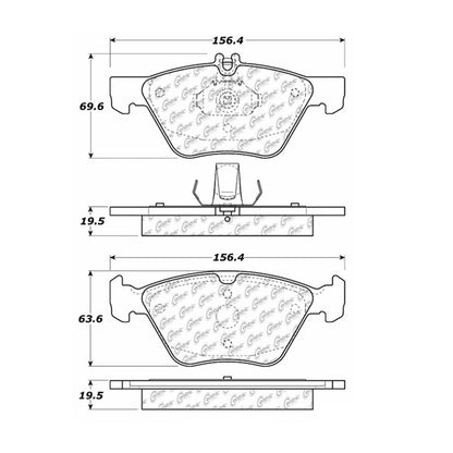 Stoptech Centric Centric Premium Brake Pads 300.07400