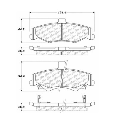 Centric Parts Disc Brake Pad Set with High Performance Shims for Passenger Cars and Light Duty Trucks 300.07500