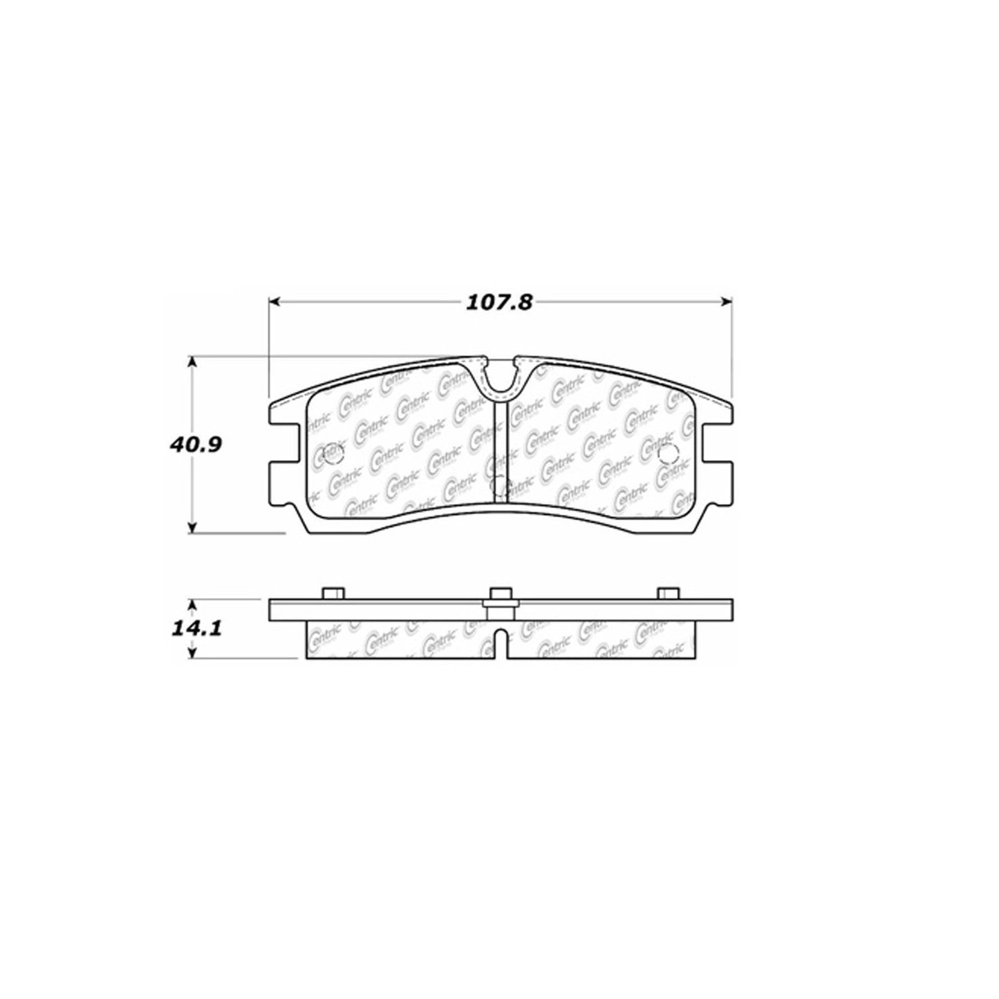 Centric Parts Disc Brake Pad Set Premium Semi-Metallic with Shims and Hardware for 1998-2003 Cadillac Seville 300.07540