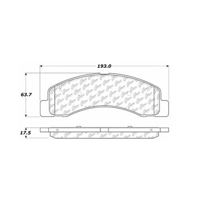 Centric Parts Disc Brake Pad Set Premium Semi-Metallic with Shims and Hardware for Ford Club Wagon 1998-2005 Excursion 2000-2005 F-250 2000-2004 F-350 1999-2009 300.07560