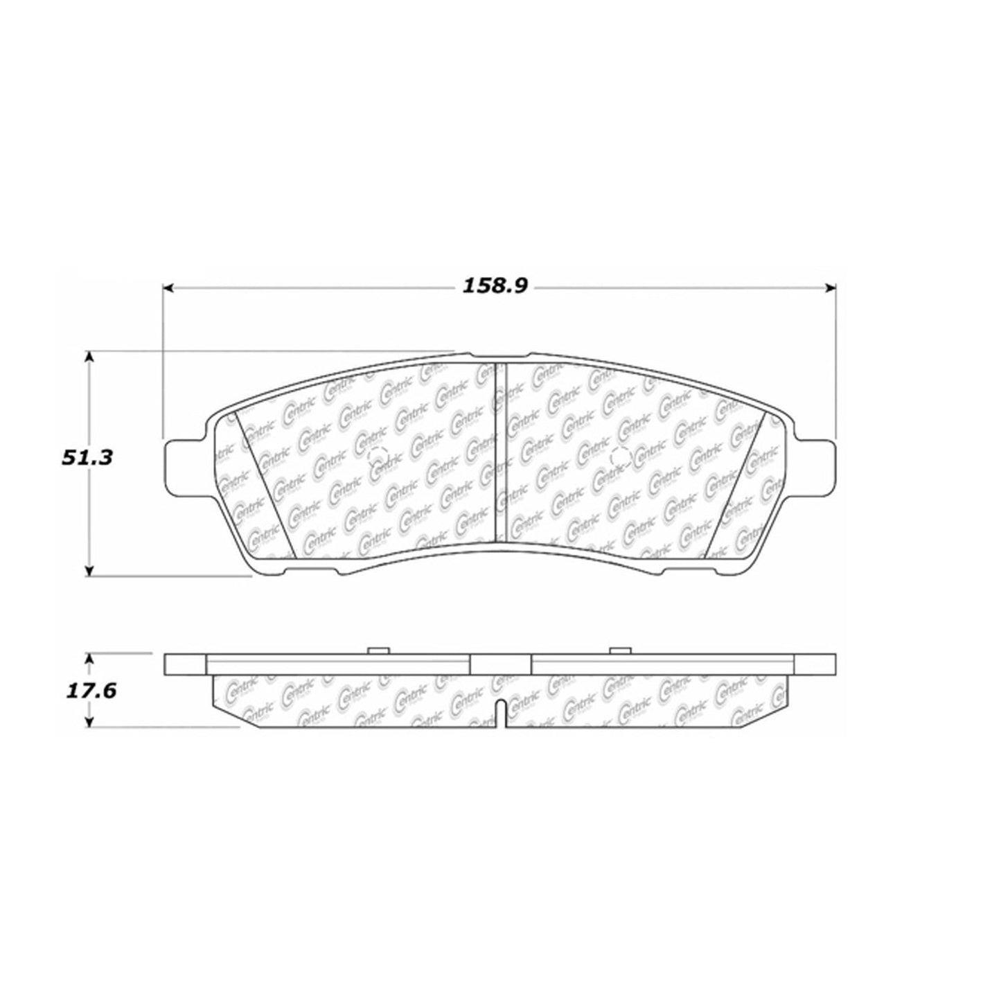Centric Parts Disc Brake Pad Set Premium Semi-Metallic with Shims for 2000-2005 Ford Excursion & F-250