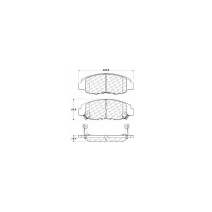 Centric Parts Disc Brake Pad Set Premium Ceramic with High Performance Shims 300.07640