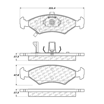 Stoptech Centric Centric Premium Brake Pads 300.07660