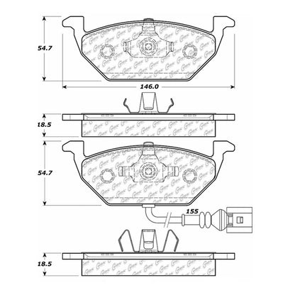 Stoptech Centric Centric Premium Brake Pads 300.07681