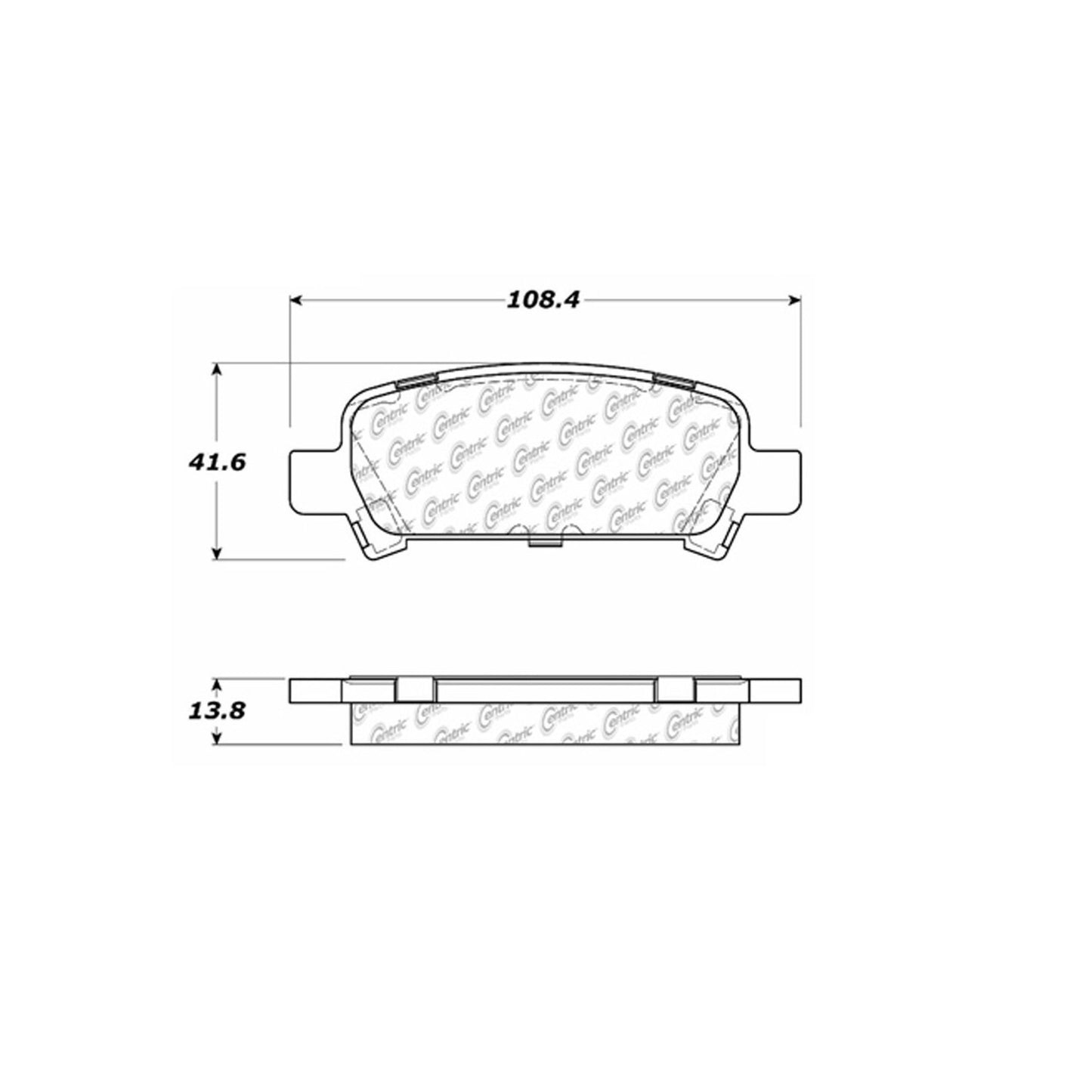 Centric Parts Disc Brake Pad Set Premium Semi-Metallic with Shims for Subaru Baja 2003‑2006, Forester 1998‑2003, Impreza 1998‑2003, Legacy 2000‑2004, Outback 2000‑2004 300.07700
