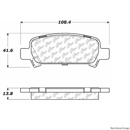 Stoptech Centric 05-09 Subaru Legacy 2.5 GT / 00-04 Legacy Sedan Rear Centric Premium Brake Pads 300.07700