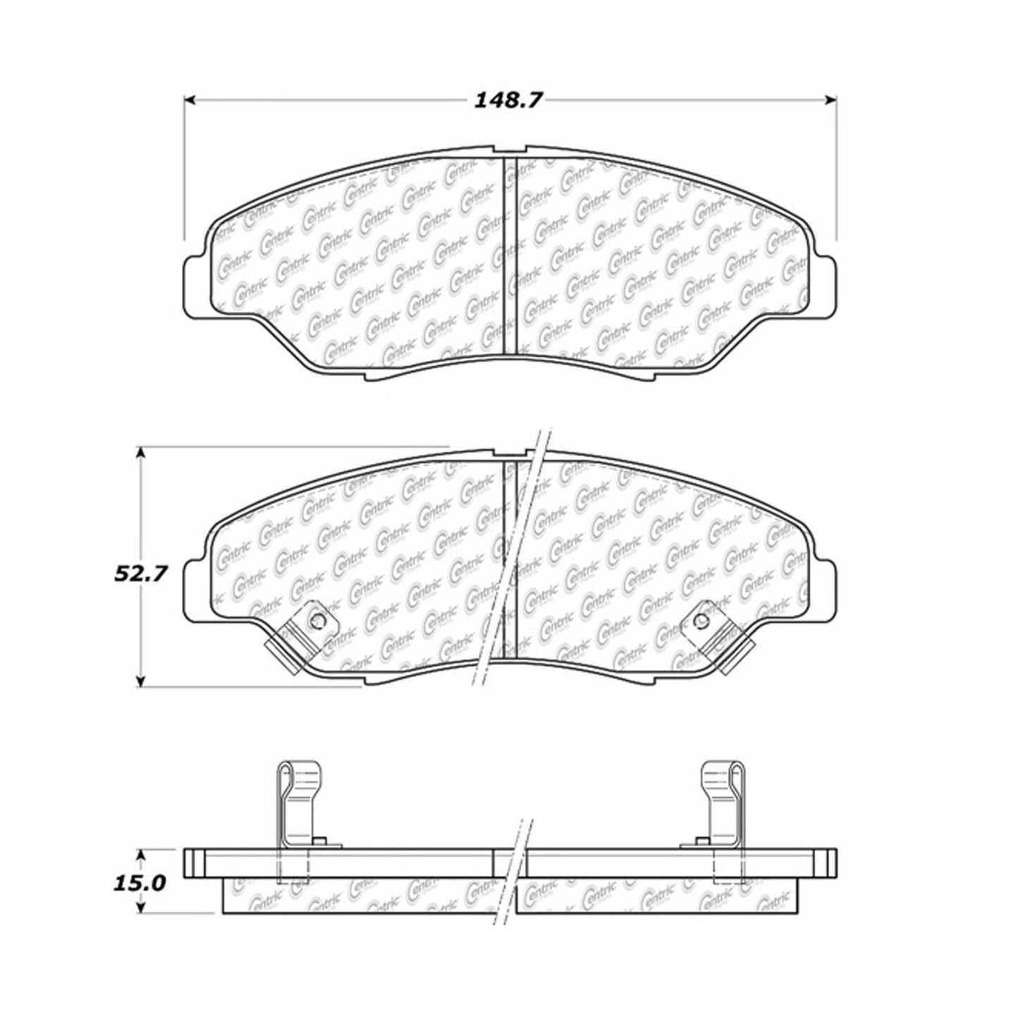 Stoptech Centric Centric Premium Brake Pads 300.07740