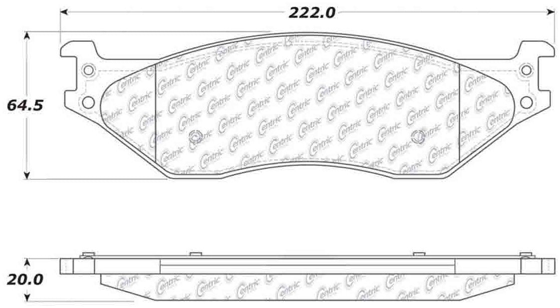 Centric Parts Disc Brake Pad Set Premium Semi-Metallic with Shims for 2002-2010 Ford E-550 Econoline Super Duty 300.07770