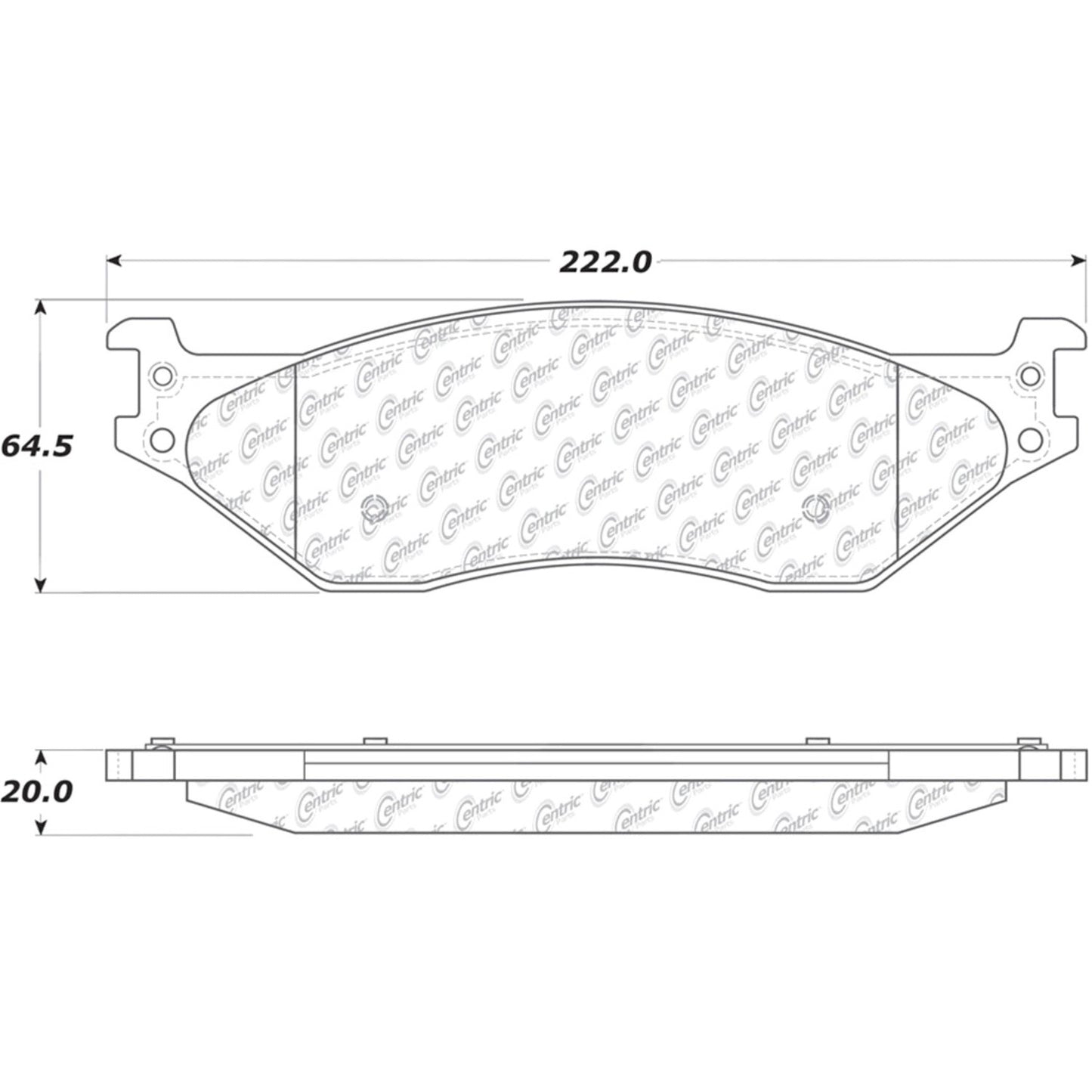 Centric Parts Disc Brake Pad Set Premium Semi-Metallic with Shims for 2002-2010 Ford E-550 Econoline Super Duty 300.07770